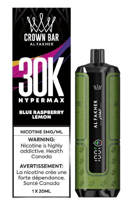 AL FAKHER Crown Bar 30K HYPER Max Disposable: Blue Raspberry Lemon