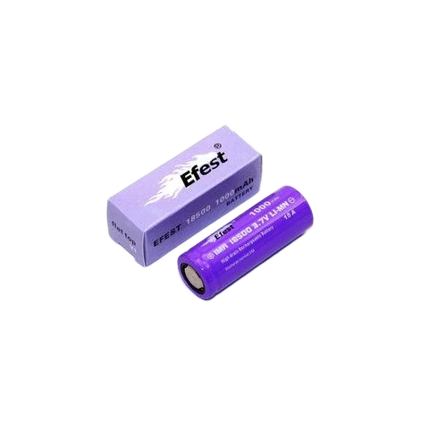 EFEST 18500 1000mAh with flat top high drain 15A