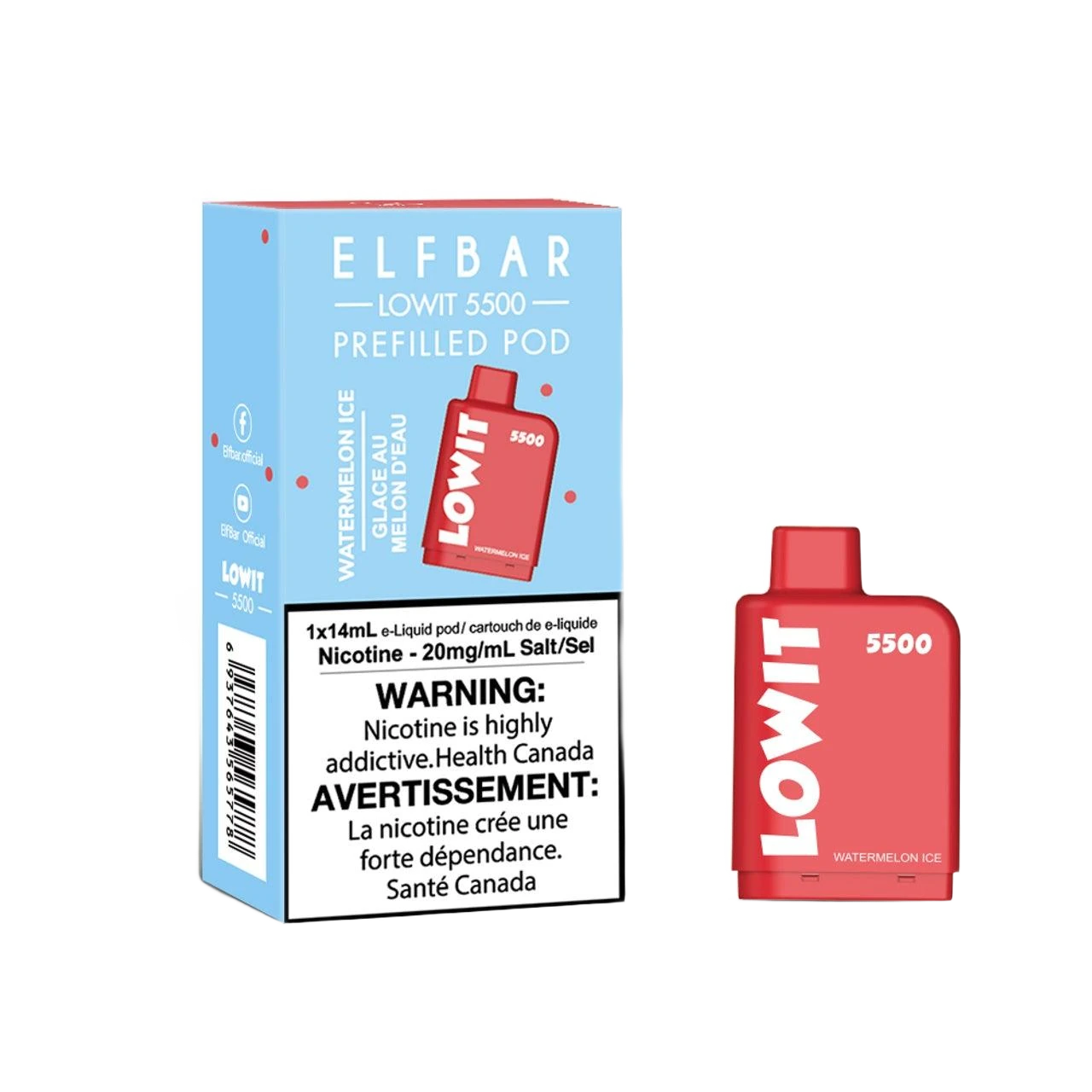 Elf Bar Lowit 5500 Puff Prefilled Pod