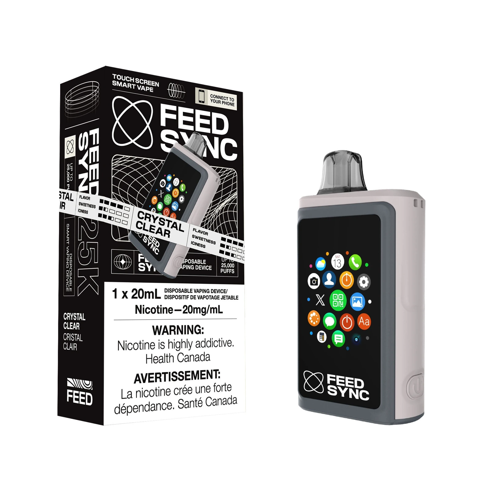 FEED SYNC 25k Puffs Disposable - 25000 Puffs: Crystal Clear