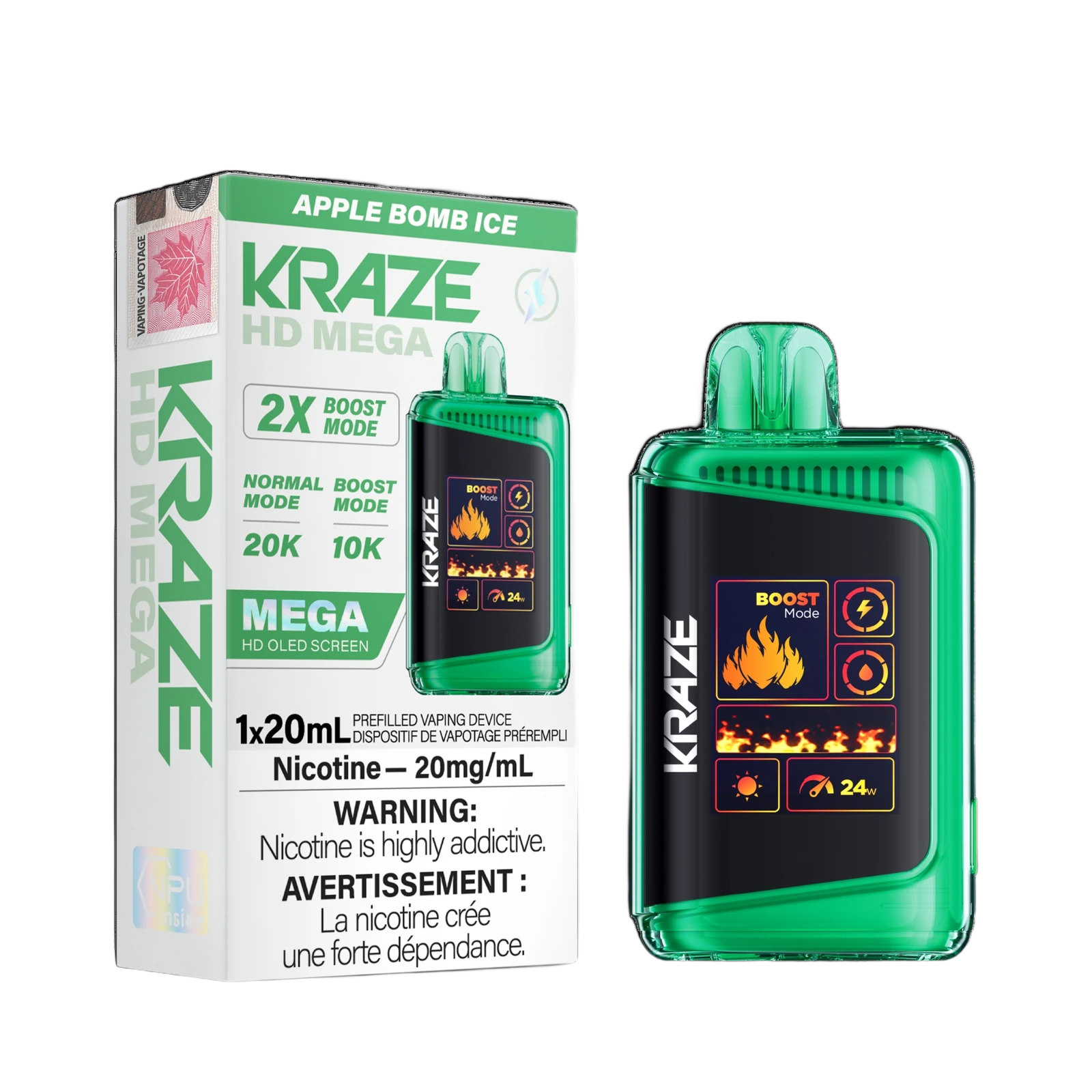 Kraze HD Mega Disposable - 20000 Puffs