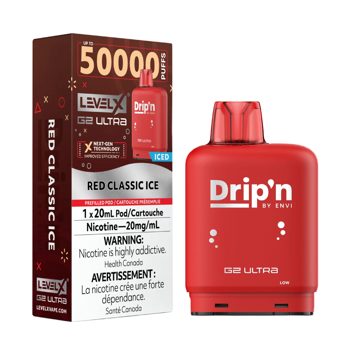 Level X G2 ULTRA Pod 20ml - DRIP'N 50K