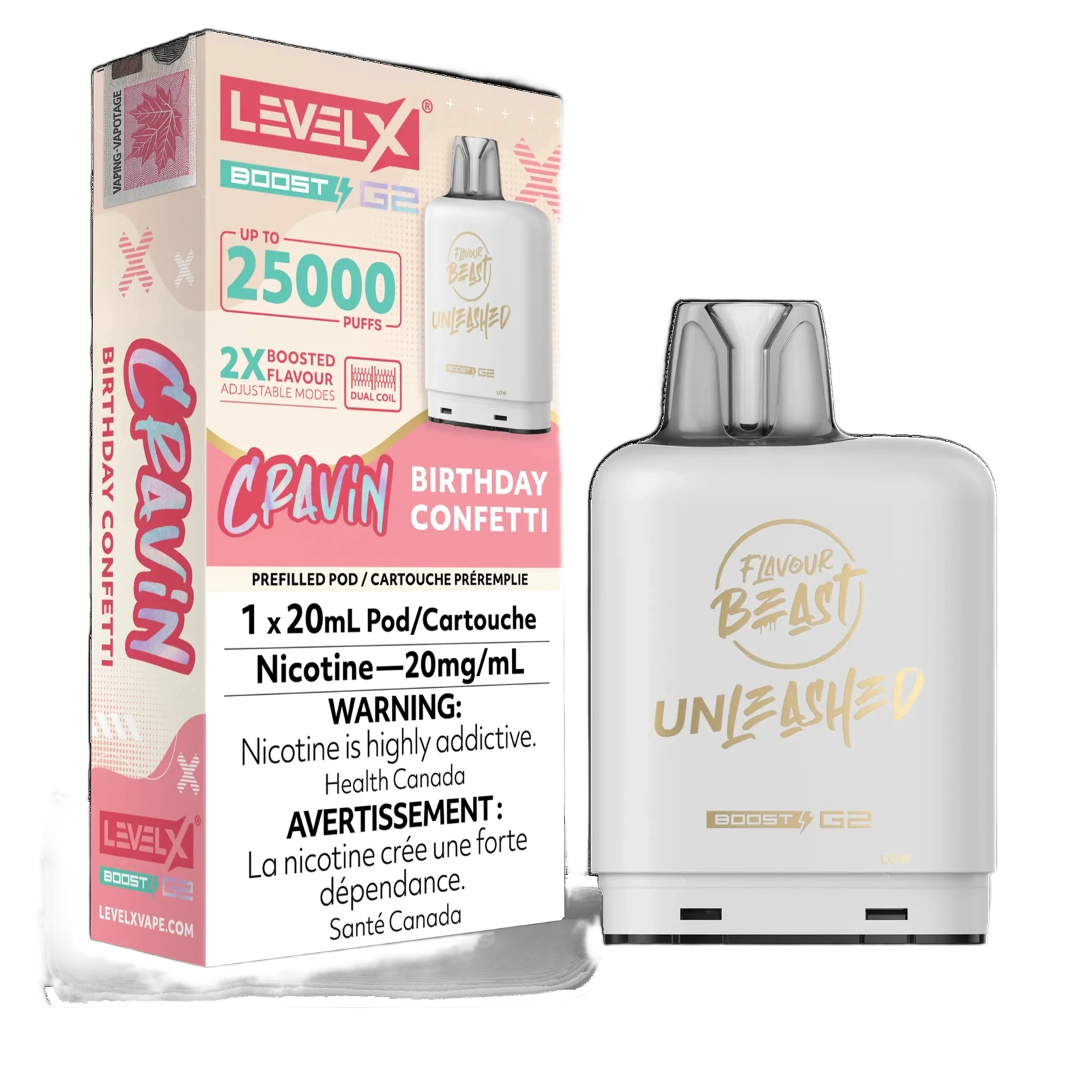 Level X Boost G2 Unleashed Pod 20ml - 25000 Puffs