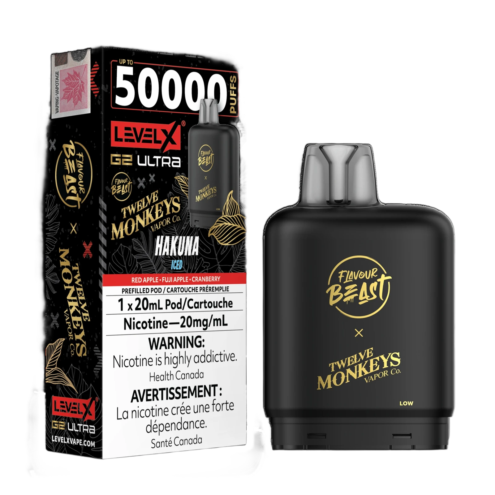 Level X G2 ULTRA Pod 20ml - FB x 12 Monkeys
