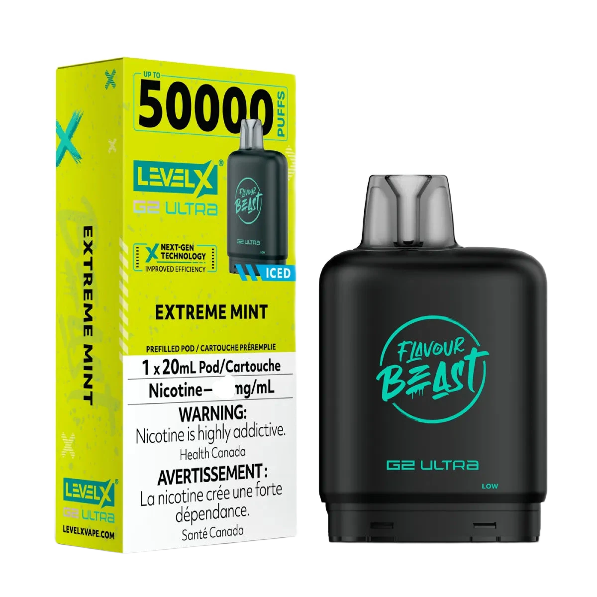 Level X G2 ULTRA Pod 50K - Zero & 10mg/ml Nicotine