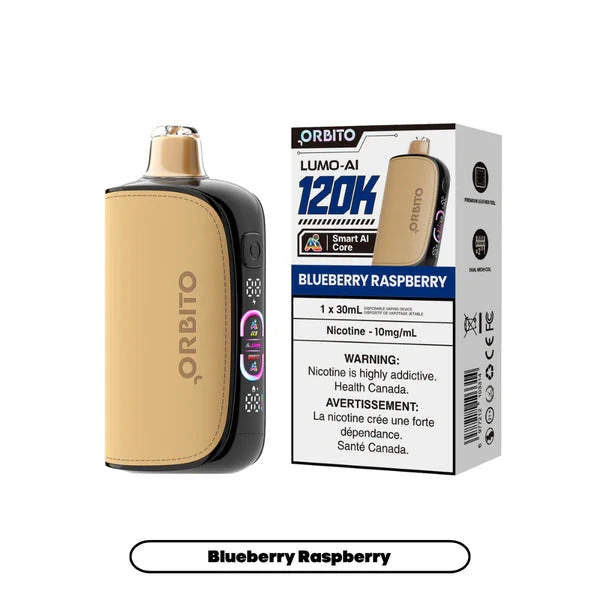 ORBITO LUMO AI 120K Disposable: Blueberry Raspberry