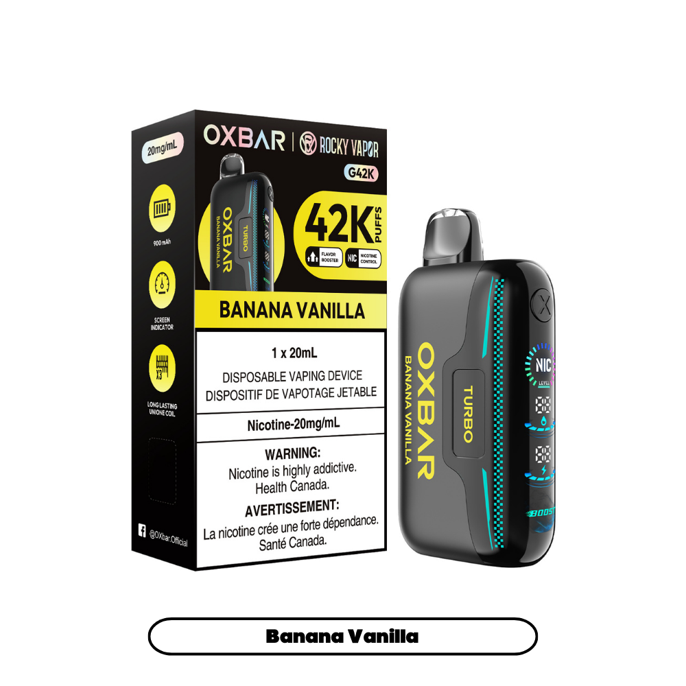 OXBAR G42K Disposable 20mg - 42000 Puff: Banana Vanilla
