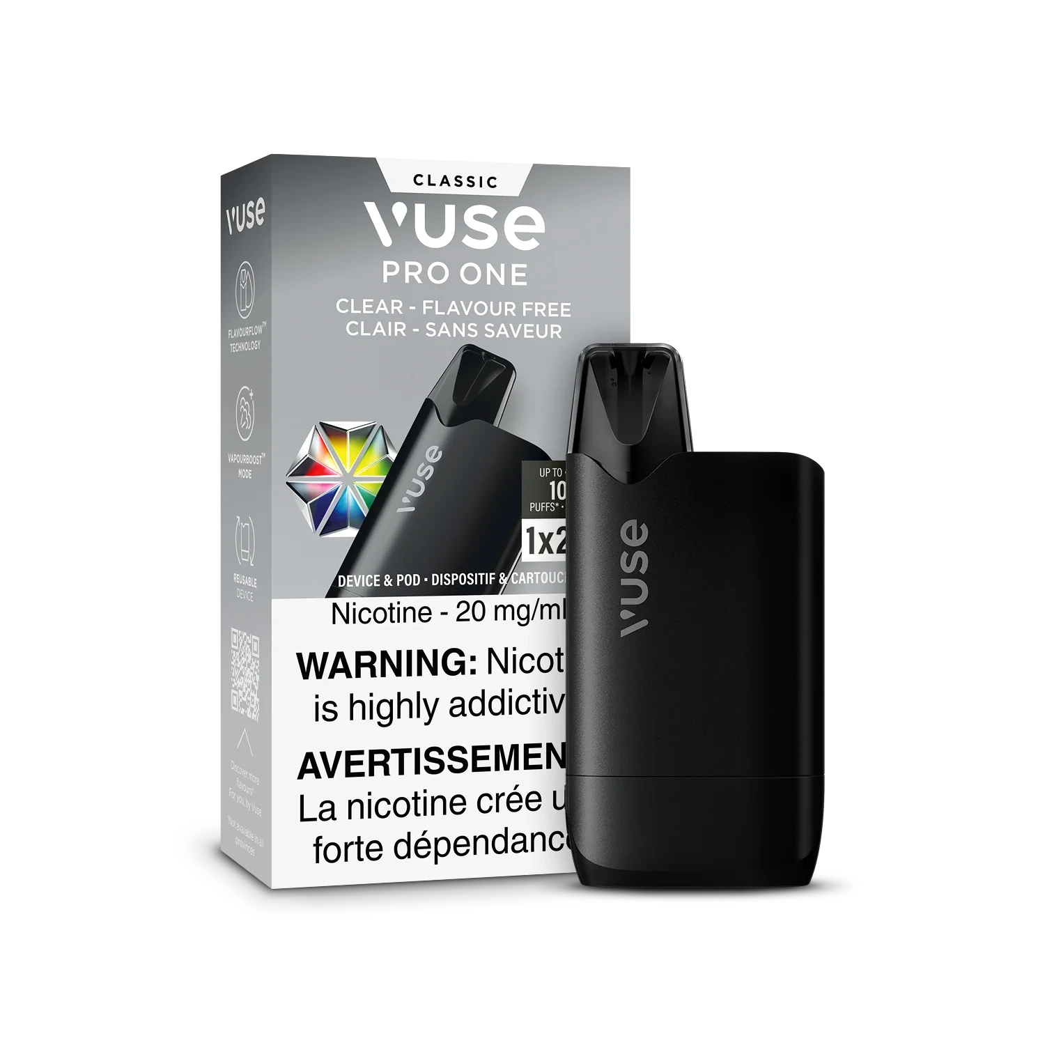 Vuse Pro One Ready-To-Vape Kit: Clear Flavour Free