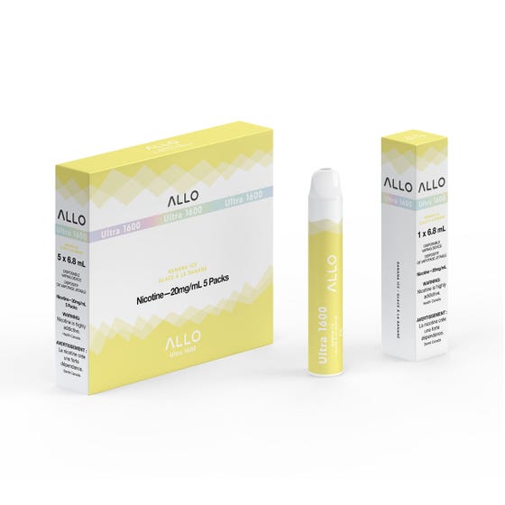 Allo Ultra 1600 Disposable Vape: Banana Ice