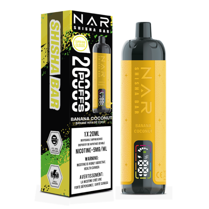 Nar Shisha Bar 20k Disposables: Banana Coconut