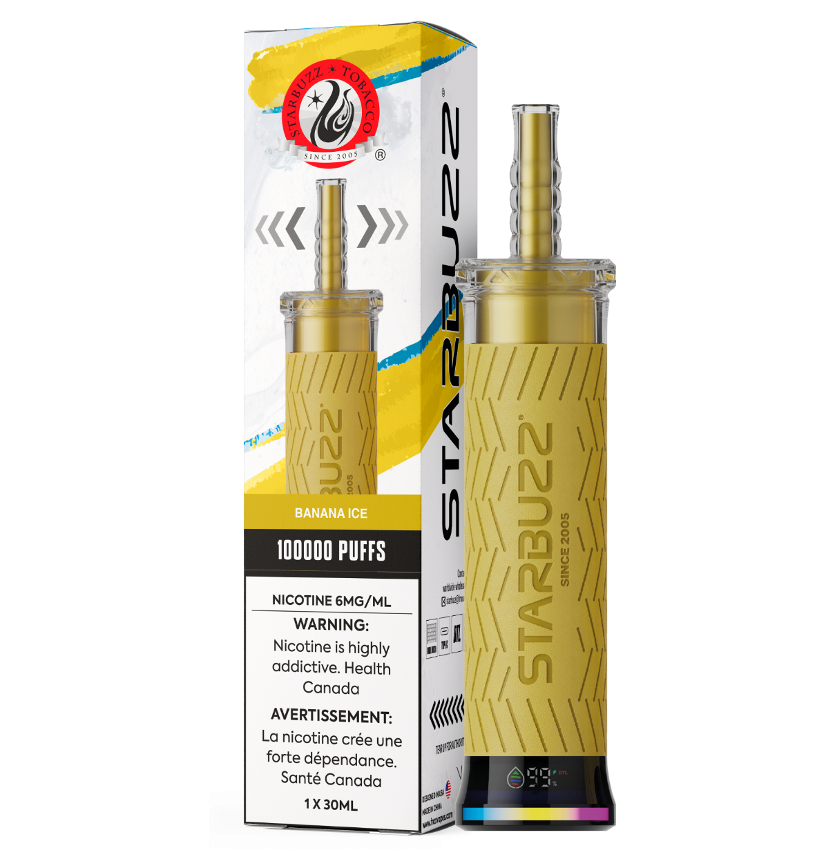 1.STAR BUZZ - E-Hose 100k Disposable Vape: Banana Ice
